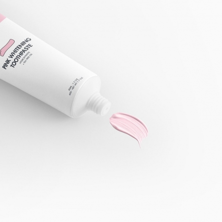 Pink whitening toothpaste